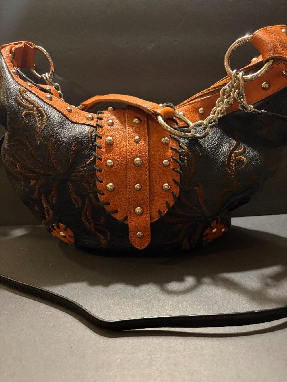 CHI by Falchi Brand Leather Handbag Shoulder and Crossbody Straps